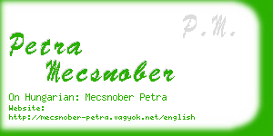 petra mecsnober business card